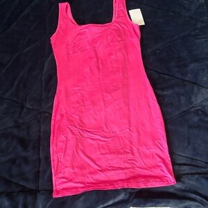 Vibrant Pink Sleeveless Dress